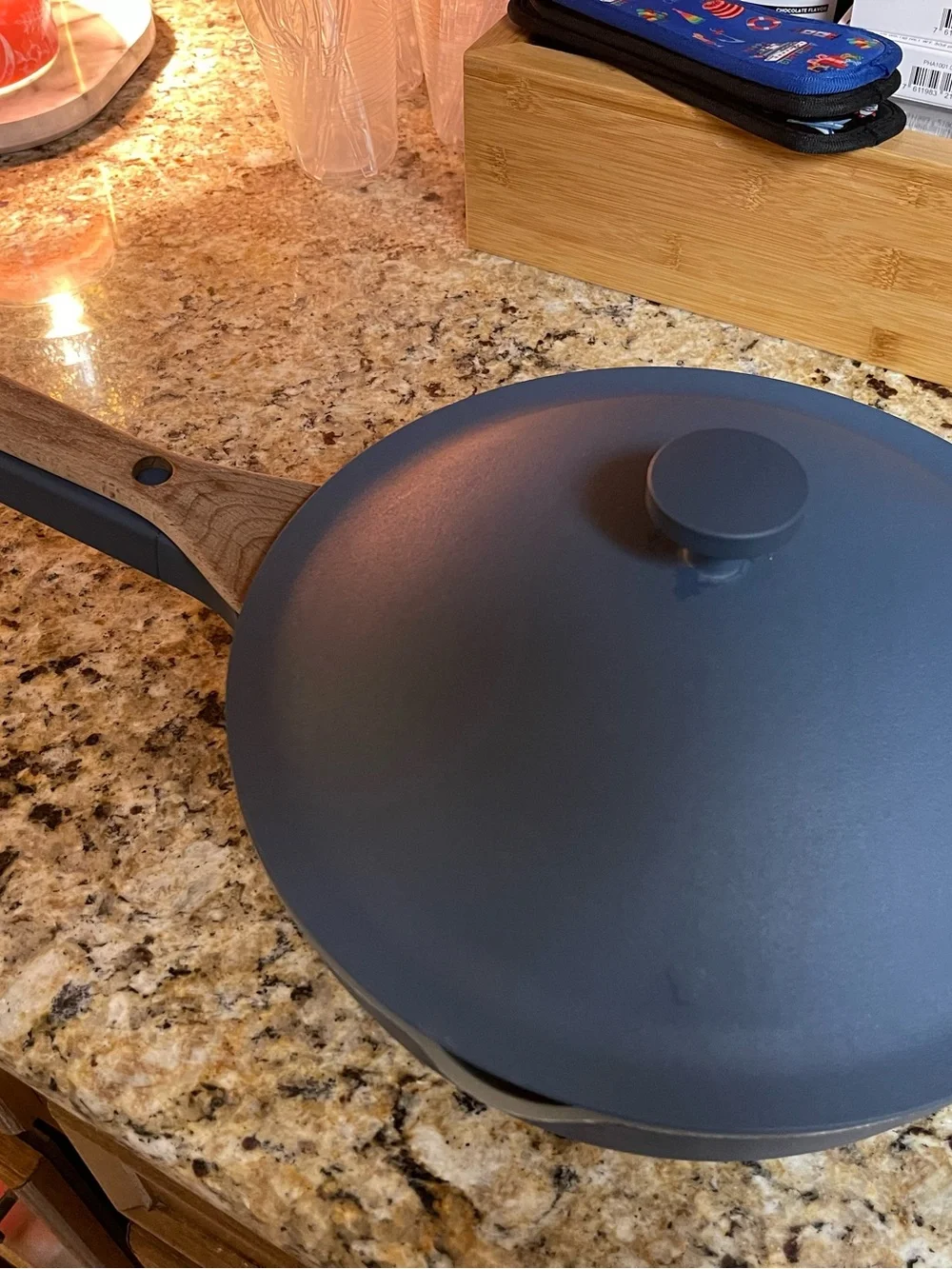 Our Place Always Pan Full Size Blue with Steamer Basket & Spatula